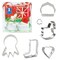 CookieCutter.com 6 Piece Horse Essentials Cookie Cutter Set Prize Ribbon, Rainboot, Barn, Rocking Horse, Heart, Mini Shamrock, Metal Shapes Made in USA, Silver